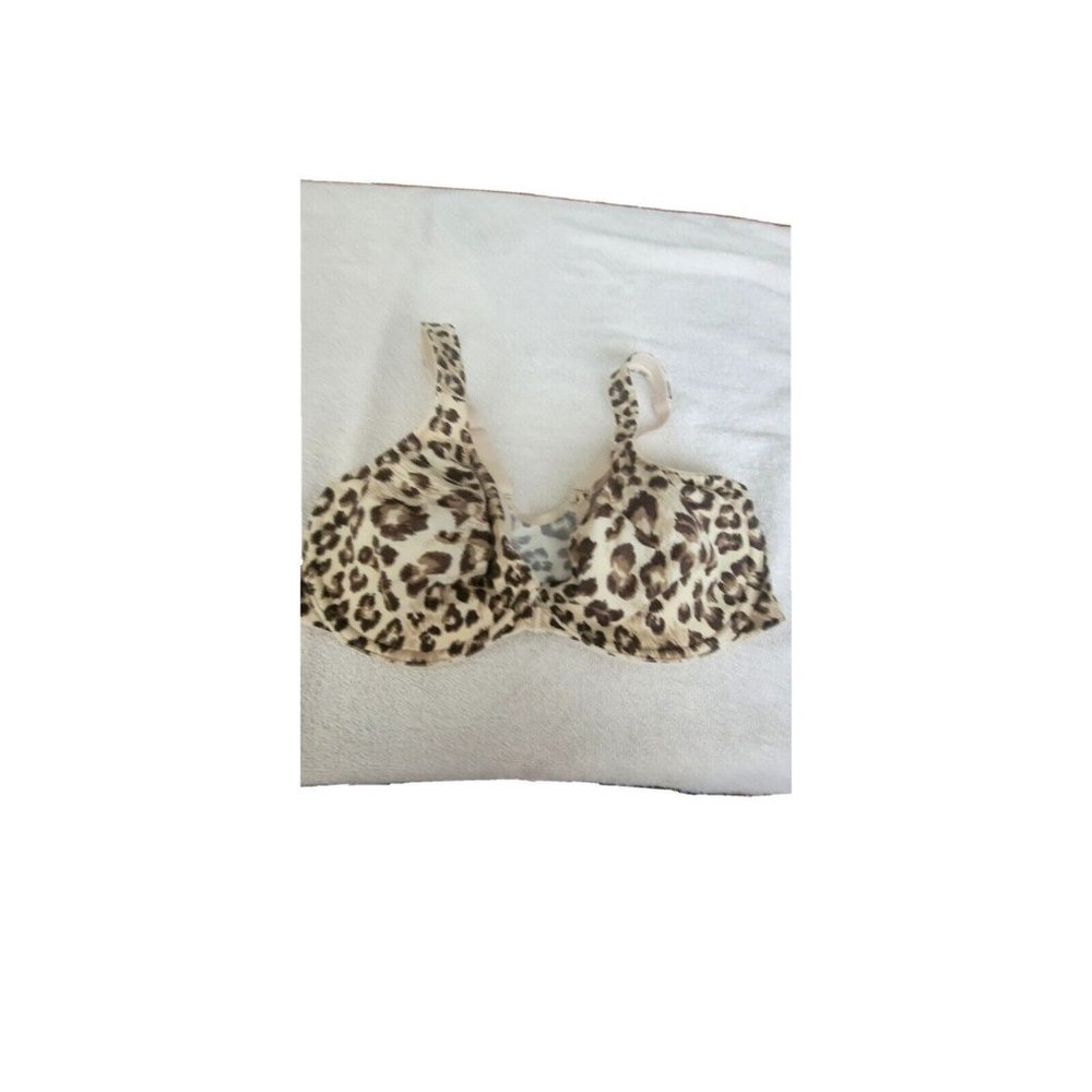 Victoria's Secret Women's Underwire Bra Size 36D Tan Brown, Leopard Animal Print